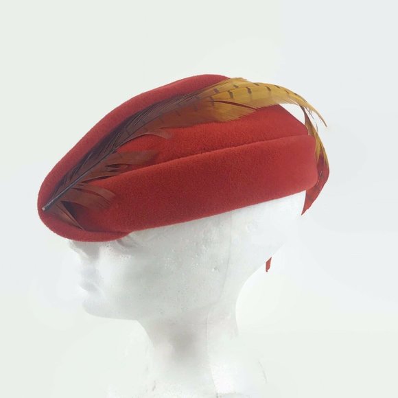 Vintage 1940s Debette Women\'s Hat Velour 22 1/2 main image 8